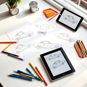 Omalovánky auta Mustang: kde stáhnout zdarma